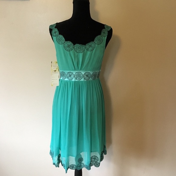 Lapis Size Small Teal Summer Dress - Picture 1 of 8